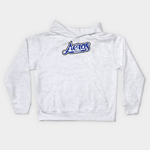 Defunct Houston Aeros Hockey 1978 Kids Hoodie by LocalZonly